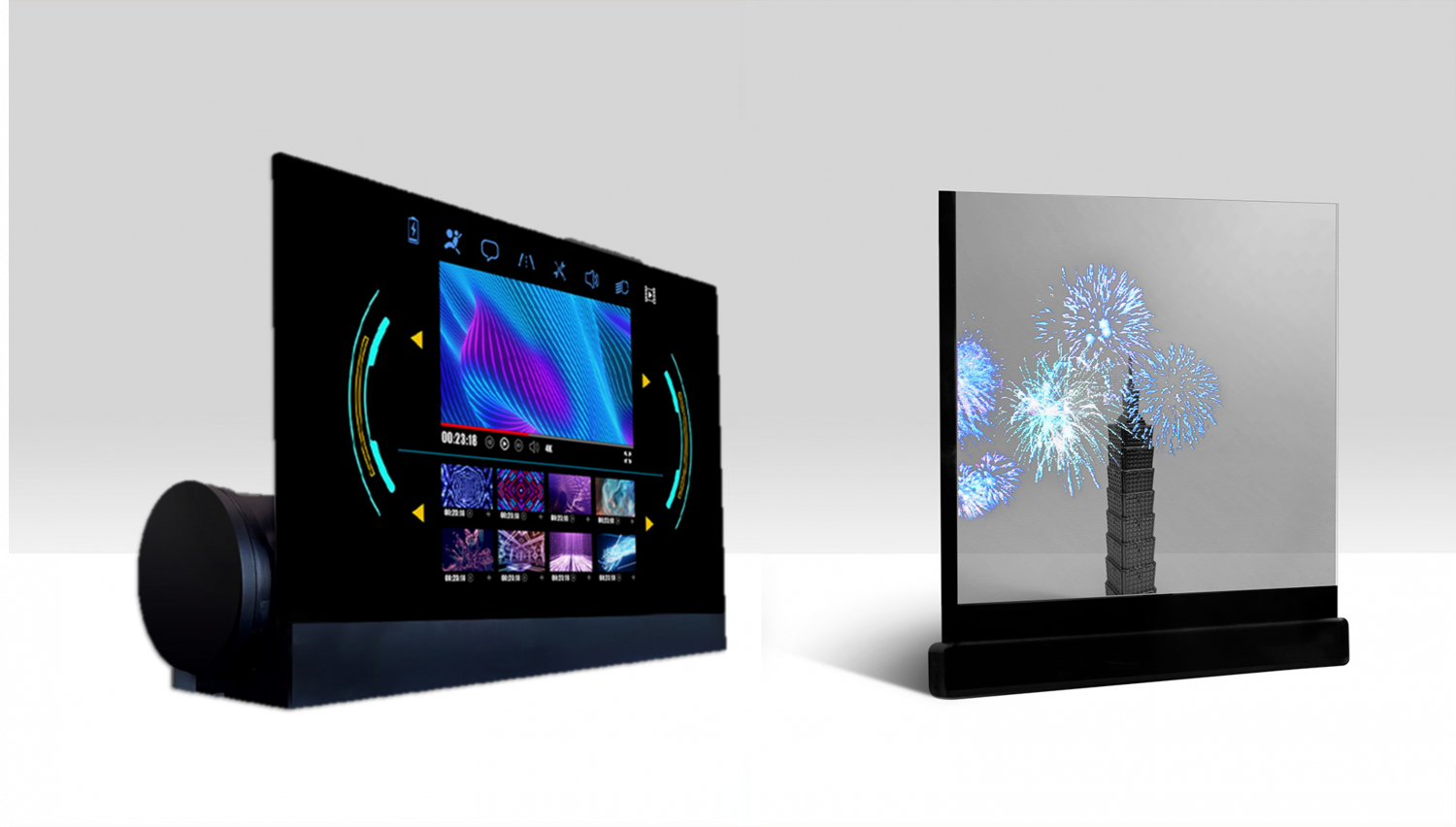 可捲式、折疊性、高透明